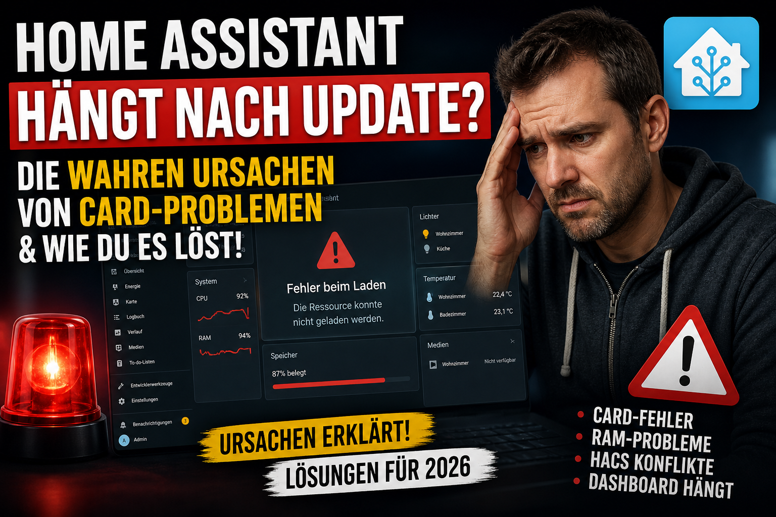 Home Assistant hängt nach Update? Warum Card-Updates aktuell Probleme machen und wie du dein System stabil bekommst